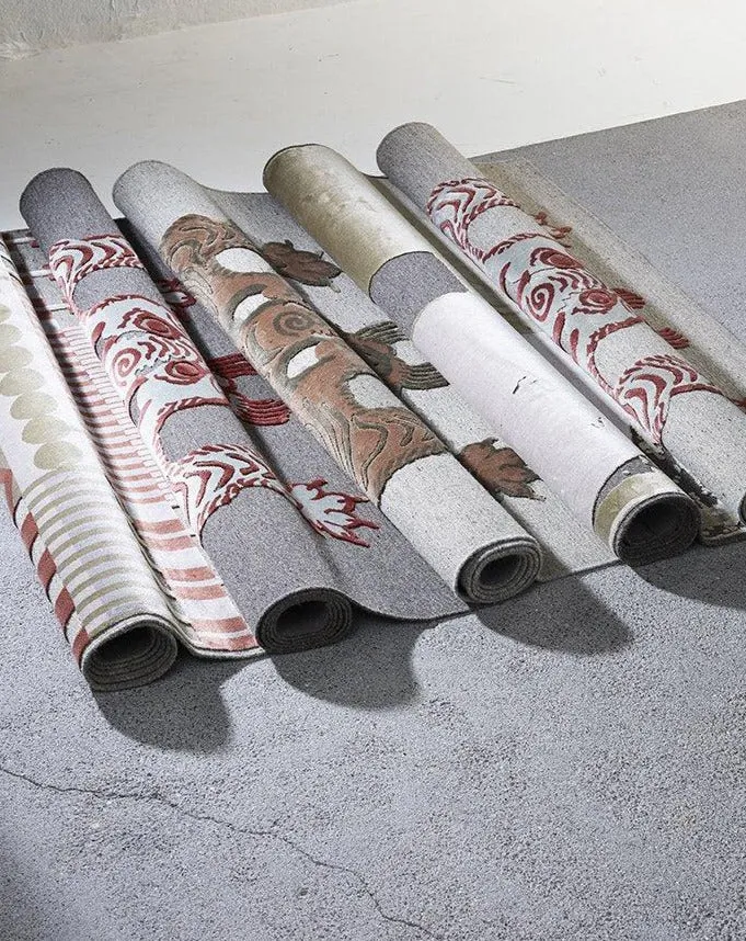 Wool & Bamboo Silk Rugs and Carpet "Bengali" Burnt Orange by Sophie Probst & Michele Rondelli