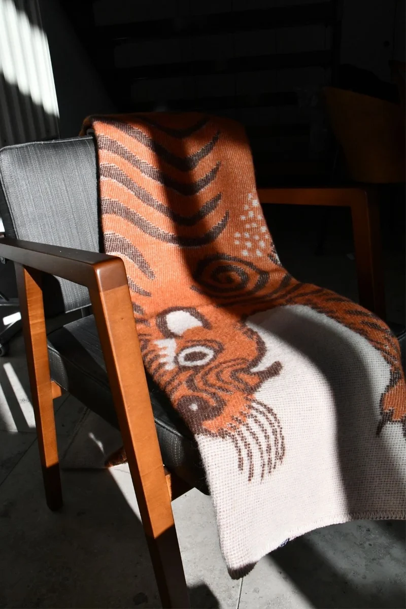 Wool Blanket "Bengali" By Sophie Probst & Michele Rondelli
