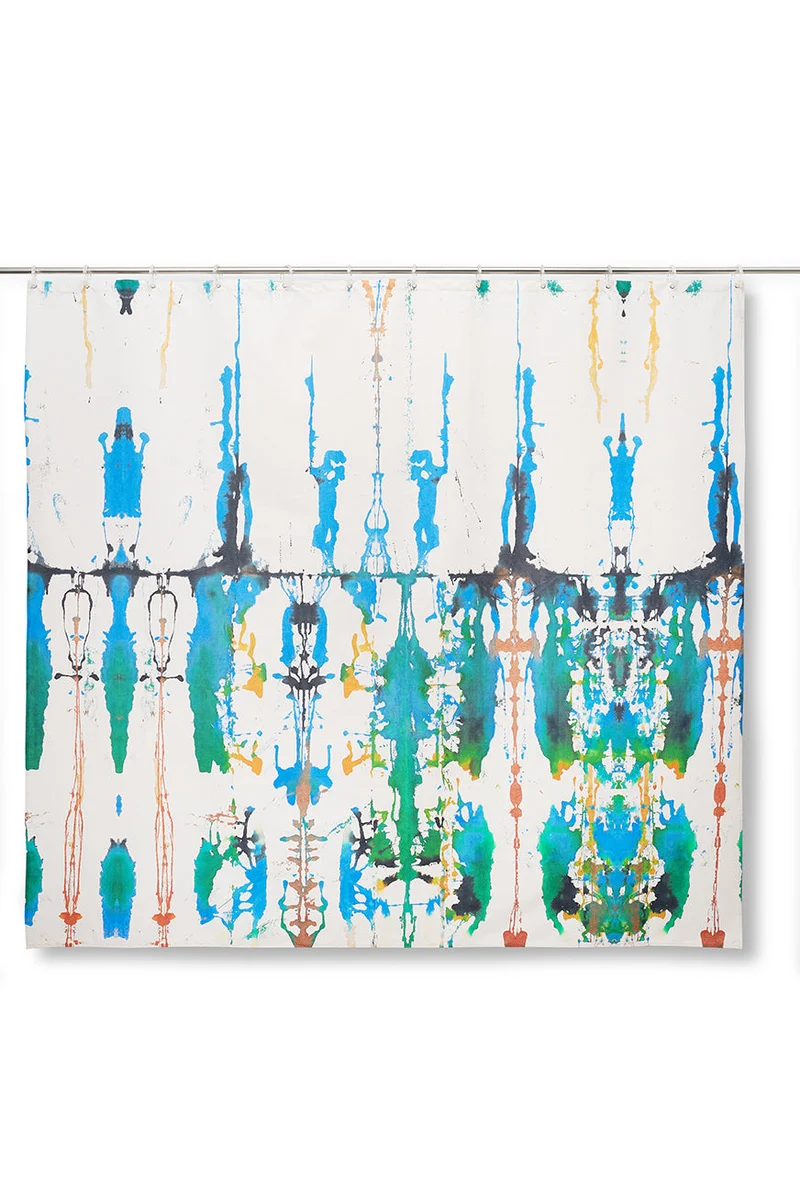 Artist Cotton Shower Curtain "Eden" by Alexander Bühler