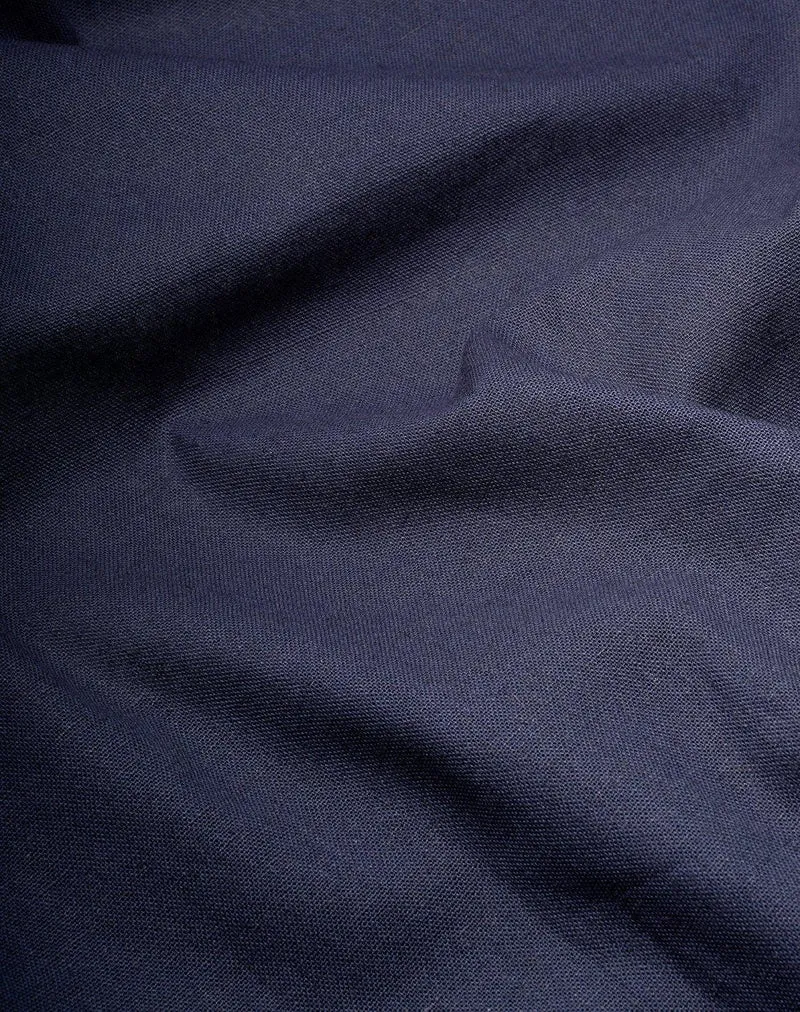 Hemp and Organic Cotton Curtains in Marine Blue Color