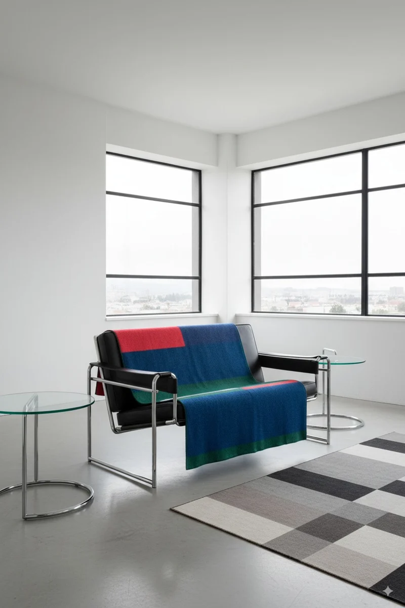 Wool Blanket "Bauhaused 1" by Michele Rondelli & Sophie Probst