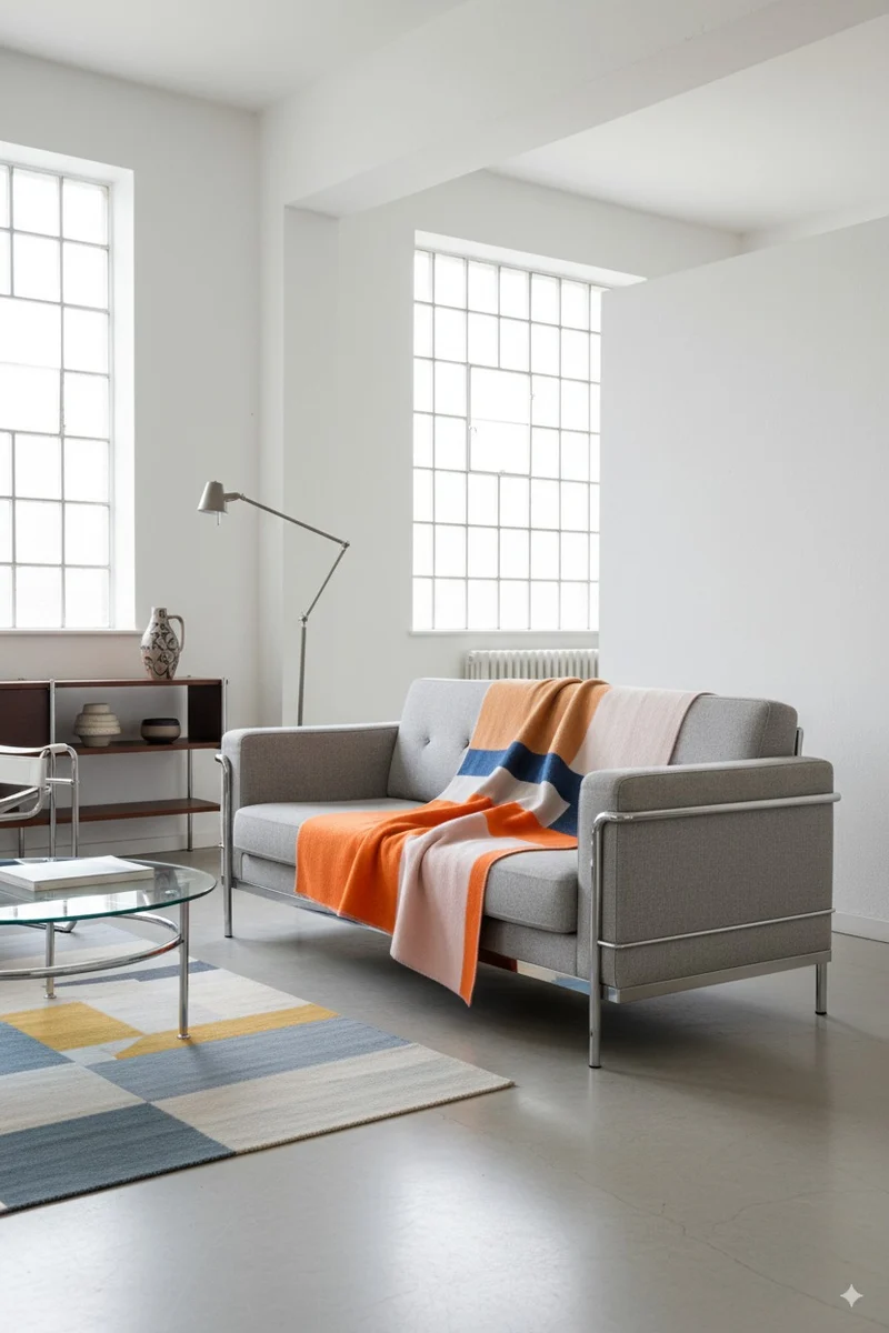 Wool Blanket "Bauhaused 2" by Sophie Probst & Michele Rondelli