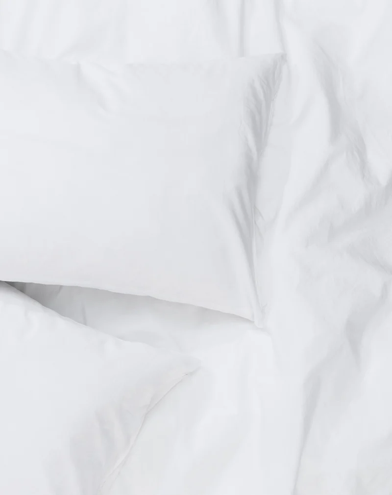 Organic Cotton Percale Bedding "Naturale" in White color