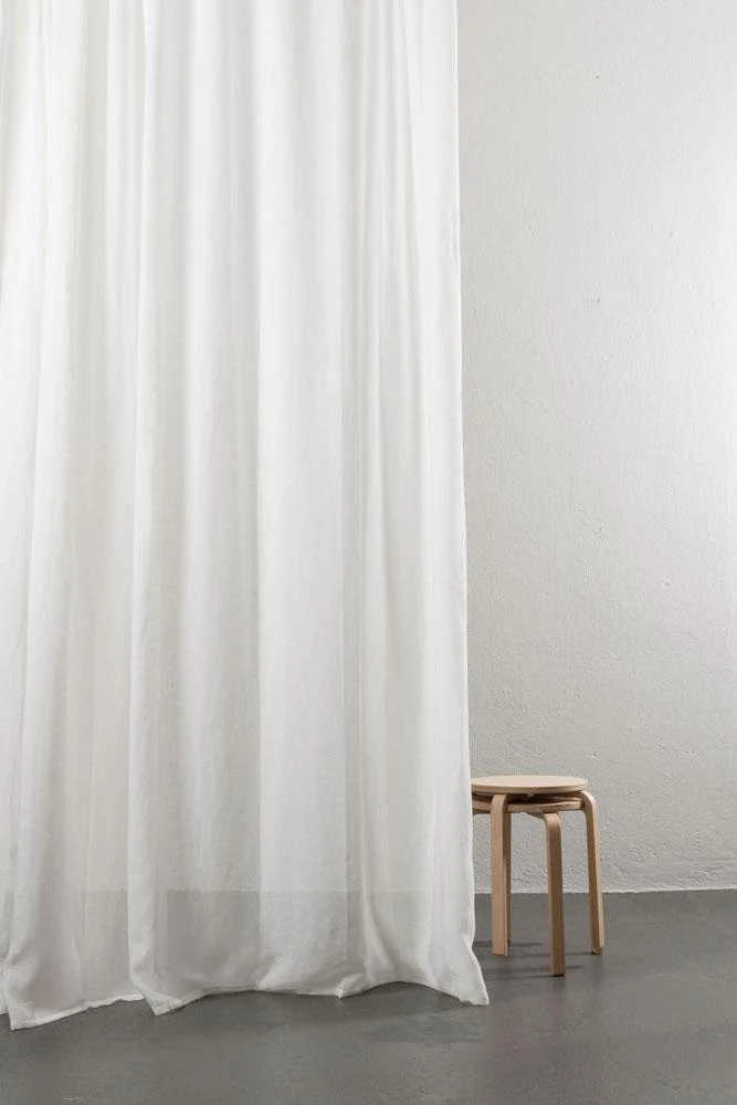 Linen Curtains in White Color