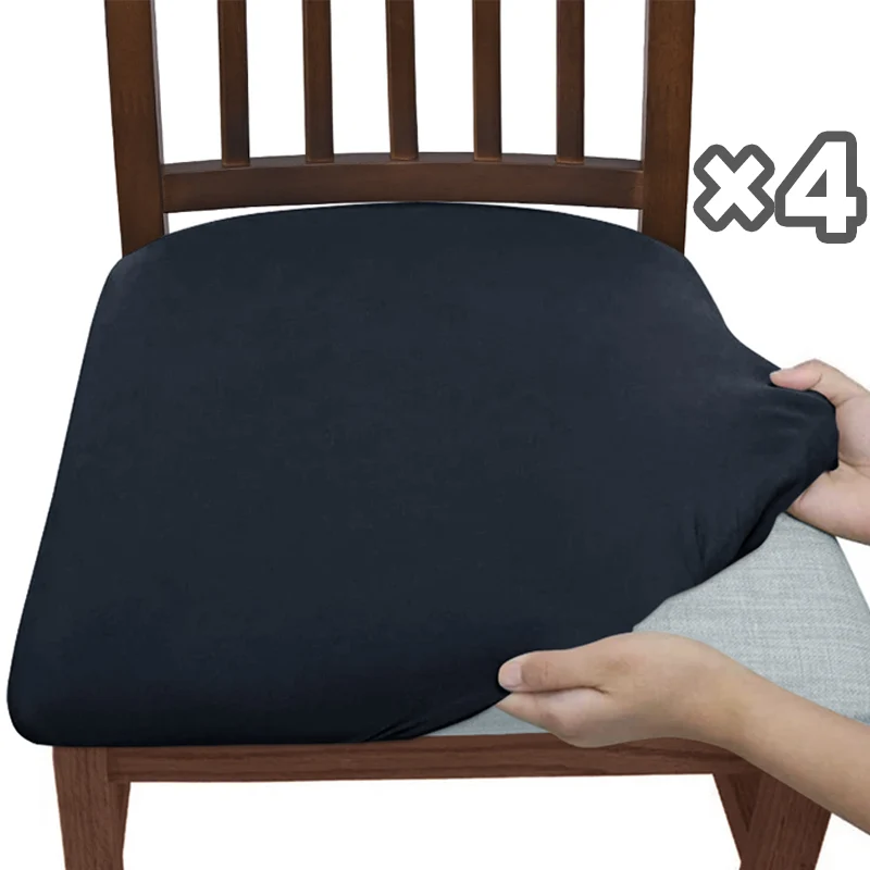 Stretch-Stuhlhussen 4er-Set für Esszimmerstühle | Elastische Stuhlbezüge mit Fleckschutz | Passgenau & waschbar