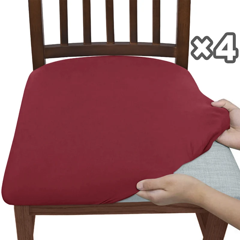 Stretch-Stuhlhussen 4er-Set für Esszimmerstühle | Elastische Stuhlbezüge mit Fleckschutz | Passgenau & waschbar