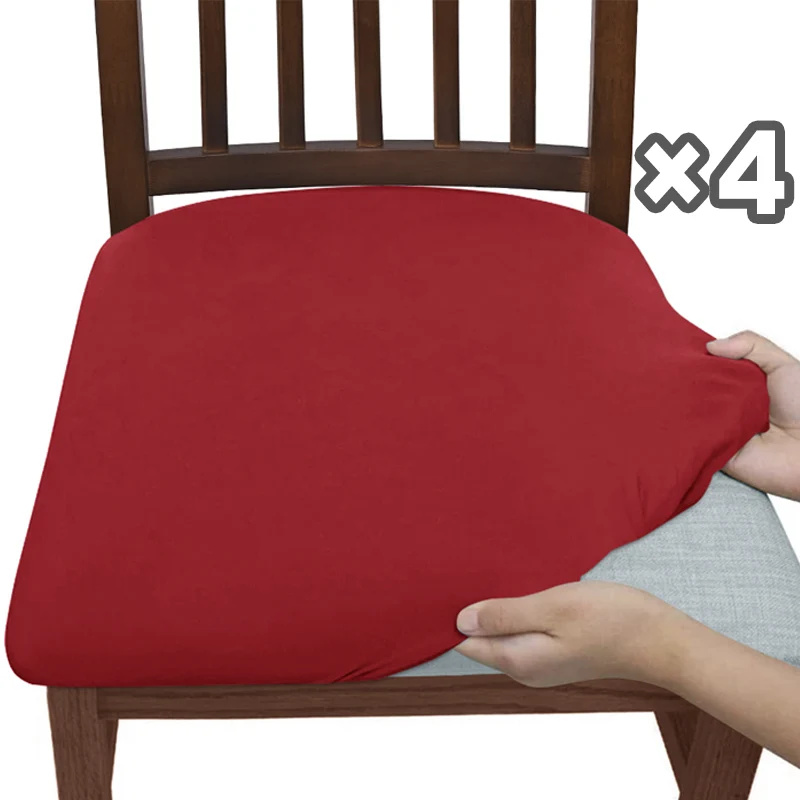 Stretch-Stuhlhussen 4er-Set für Esszimmerstühle | Elastische Stuhlbezüge mit Fleckschutz | Passgenau & waschbar