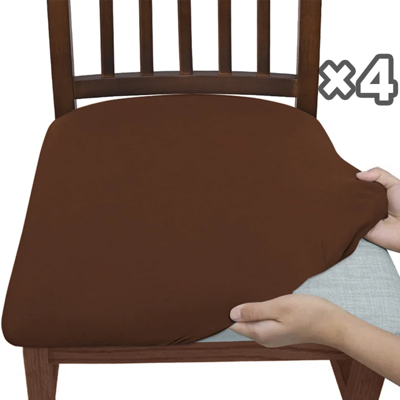 Stretch-Stuhlhussen 4er-Set für Esszimmerstühle | Elastische Stuhlbezüge mit Fleckschutz | Passgenau & waschbar