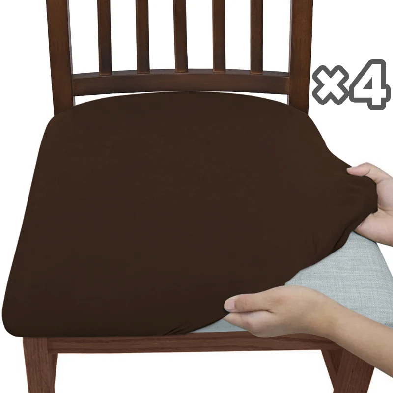 Stretch-Stuhlhussen 4er-Set für Esszimmerstühle | Elastische Stuhlbezüge mit Fleckschutz | Passgenau & waschbar