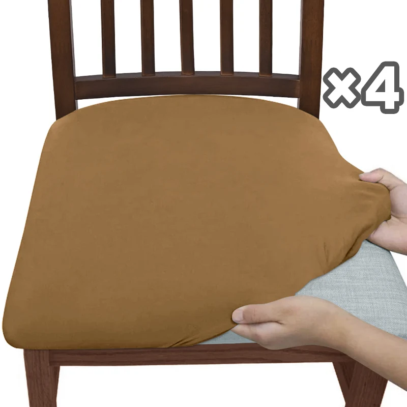 Stretch-Stuhlhussen 4er-Set für Esszimmerstühle | Elastische Stuhlbezüge mit Fleckschutz | Passgenau & waschbar