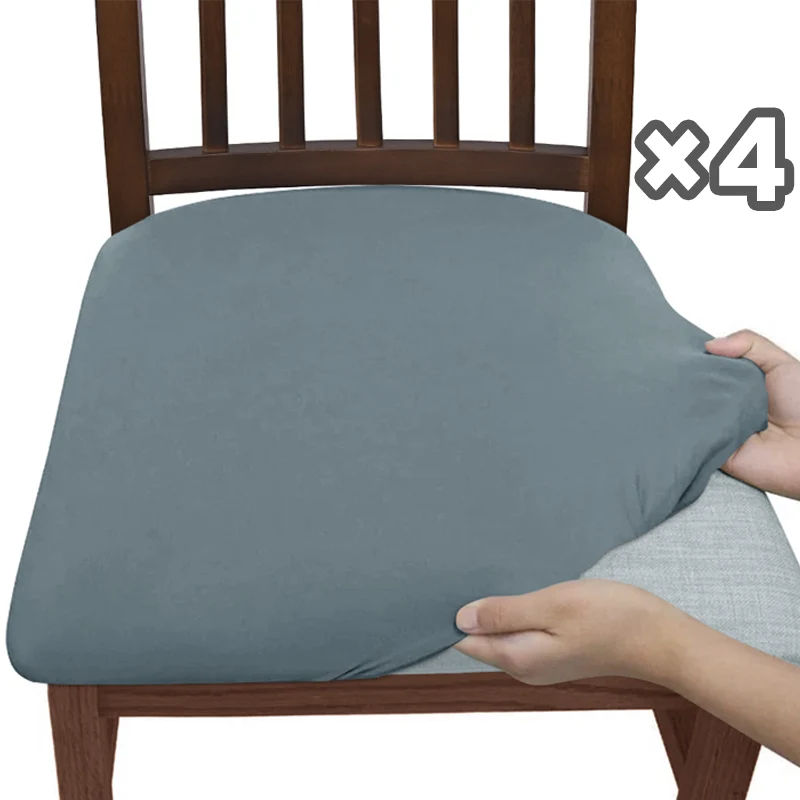 Stretch-Stuhlhussen 4er-Set für Esszimmerstühle | Elastische Stuhlbezüge mit Fleckschutz | Passgenau & waschbar