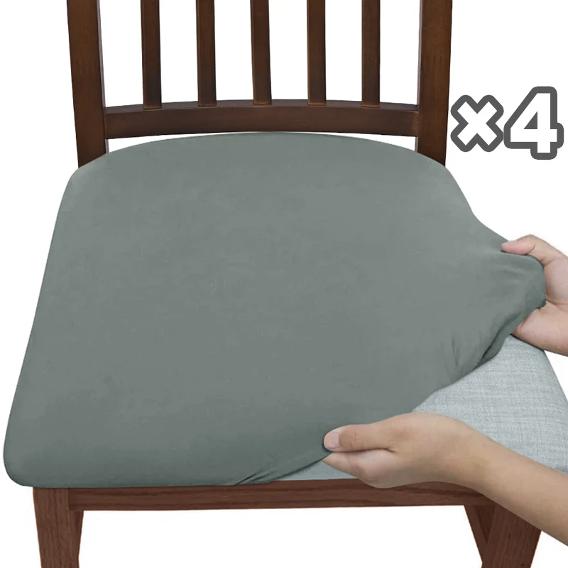 Stretch-Stuhlhussen 4er-Set für Esszimmerstühle | Elastische Stuhlbezüge mit Fleckschutz | Passgenau & waschbar