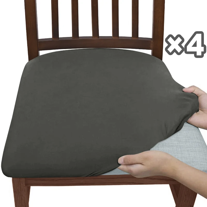 Stretch-Stuhlhussen 4er-Set für Esszimmerstühle | Elastische Stuhlbezüge mit Fleckschutz | Passgenau & waschbar