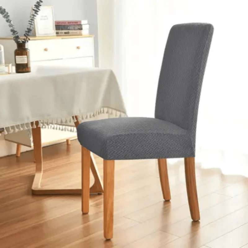 Jacquard-Stretch-Stuhlhussen im 2er-, 4er- oder 6er-Set | Für Rückenlehnen 45–60 cm | Fleckenresistent & knitterarm | Perfekter Sitz ohne Verrutschen