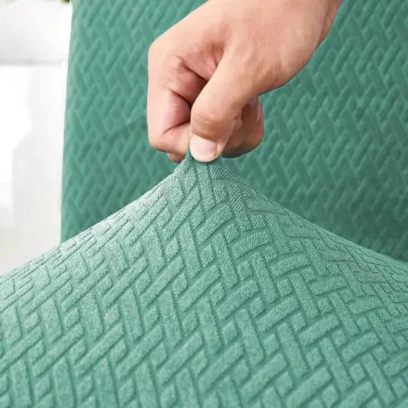 Jacquard-Stretch-Stuhlhussen im 2er-, 4er- oder 6er-Set | Für Rückenlehnen 45–60 cm | Fleckenresistent & knitterarm | Perfekter Sitz ohne Verrutschen