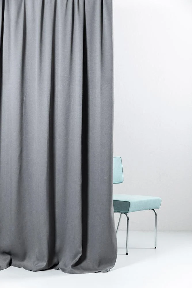 Blackout Curtains (Mat Satin Weave) in Anthracite Color