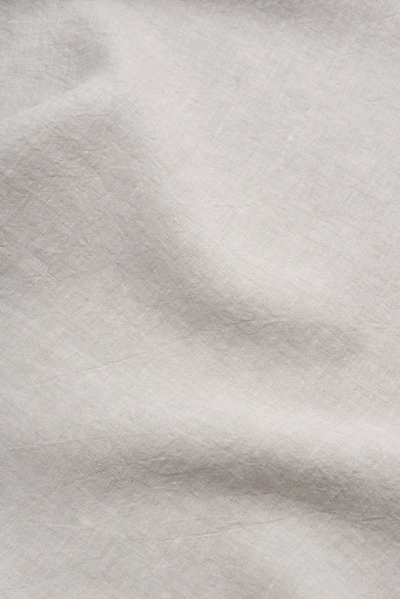 Light Grey Melange Linen Bedding - Yarn Dyed
