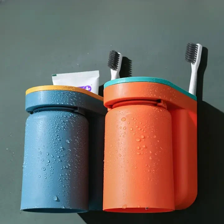 Zahnbürstenhalter selbstklebend | ABS-Kunststoff | Mit Tropfsystem | Ohne Bohren