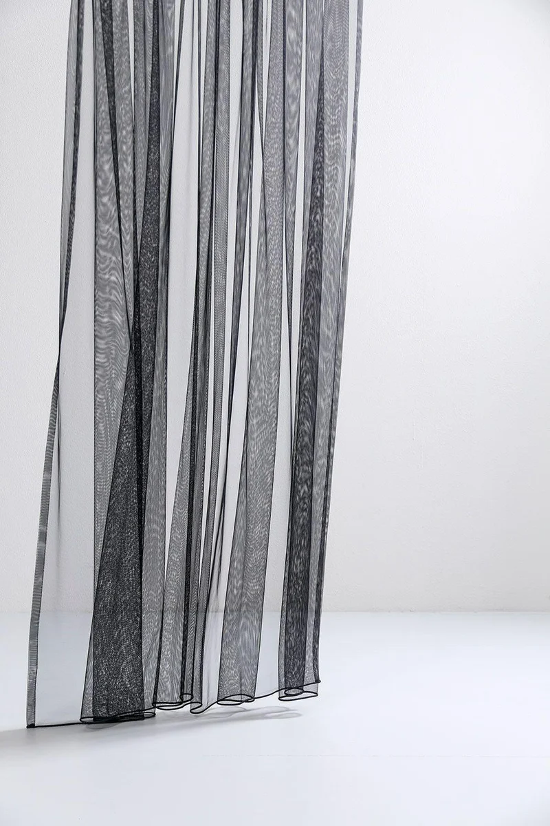 Sheer Tulle Curtains in Black Color