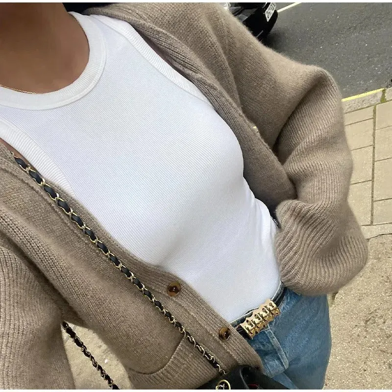 Elma | Klassische gestrickte Damenstrickjacke