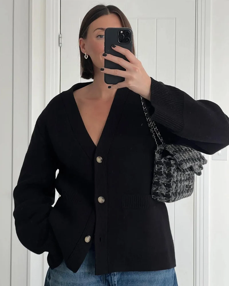 Elma | Klassische gestrickte Damenstrickjacke