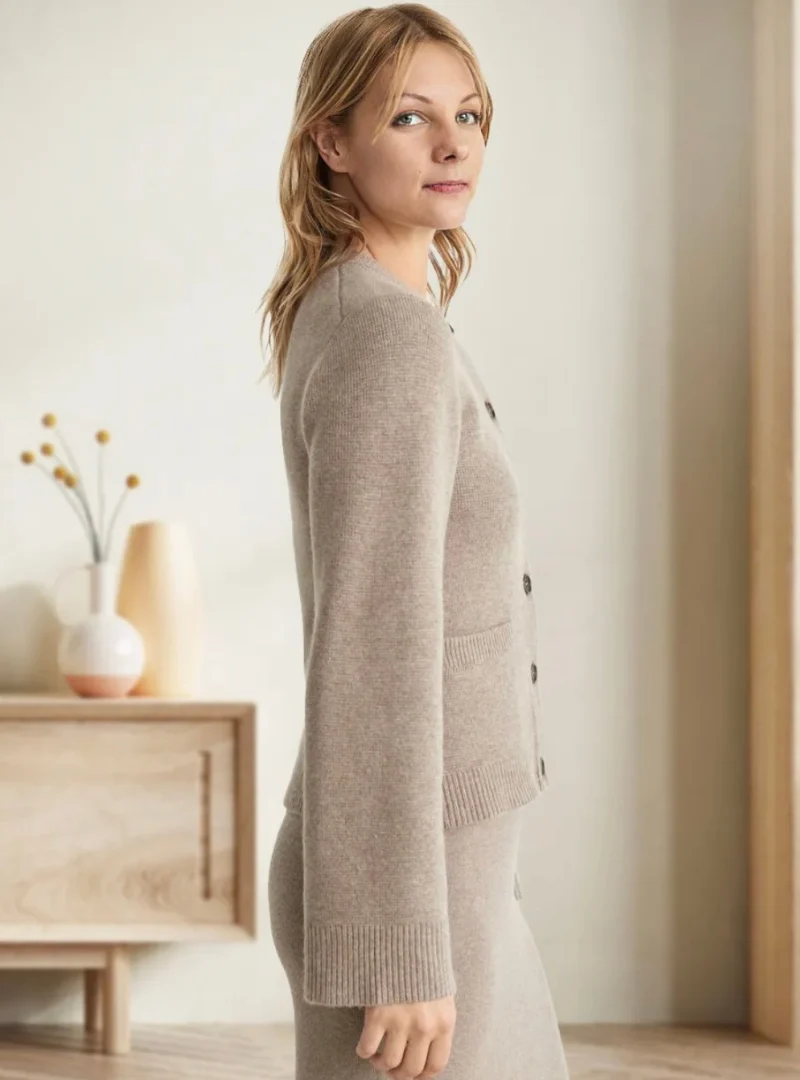 Alice Weiche Strickjacke mit Knöpfen und Muster