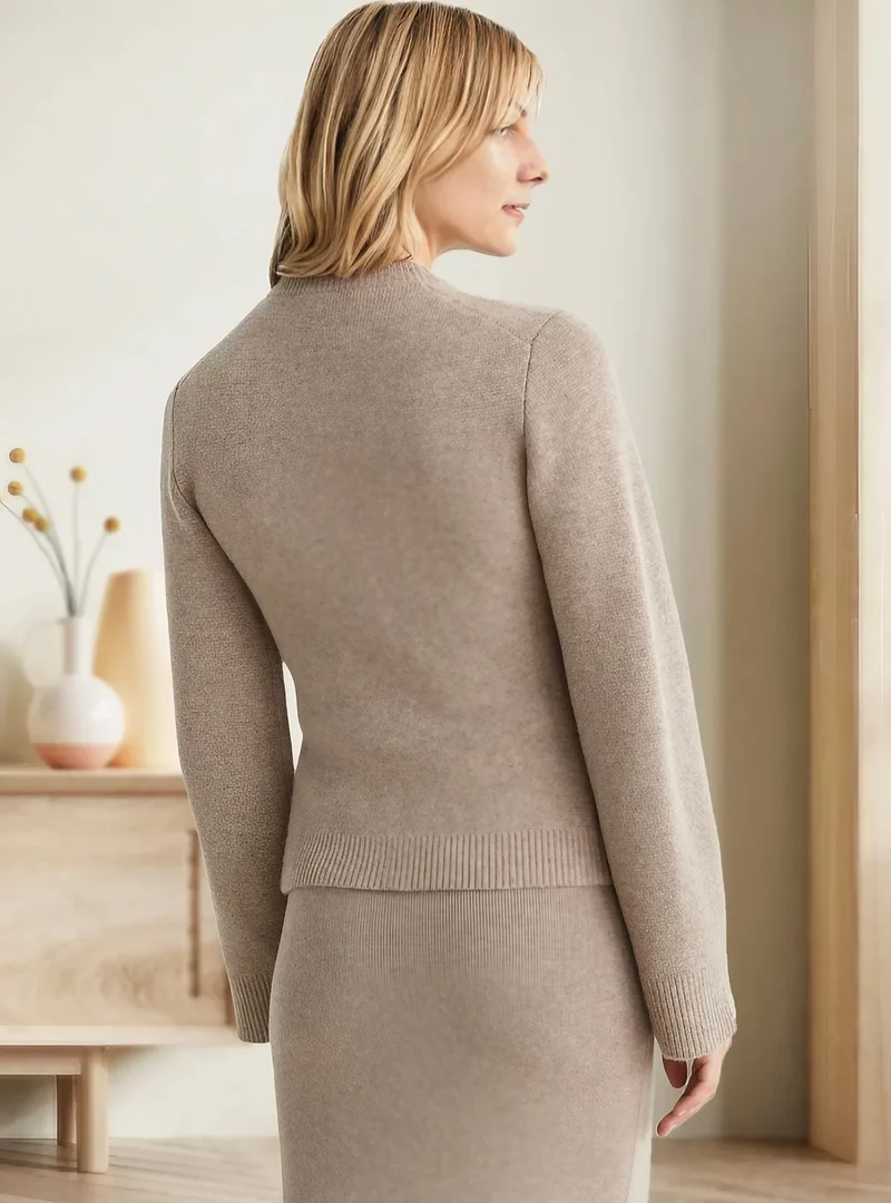 Alice Weiche Strickjacke mit Knöpfen und Muster