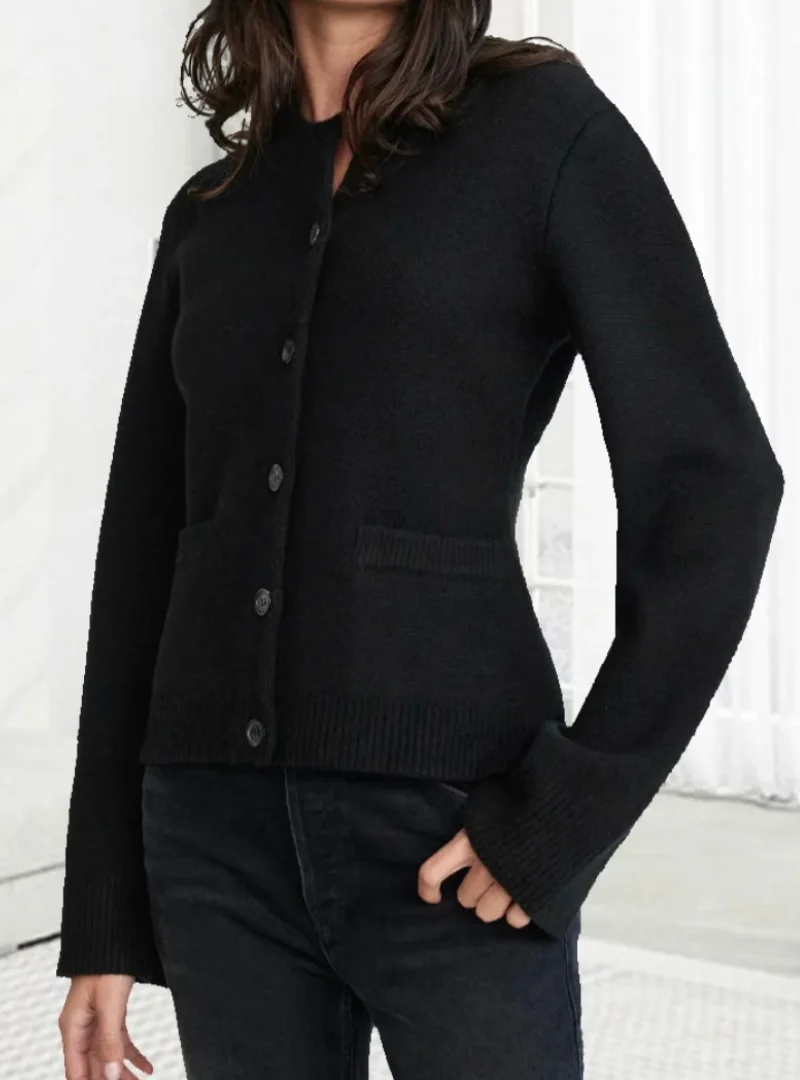 Alice Weiche Strickjacke mit Knöpfen und Muster