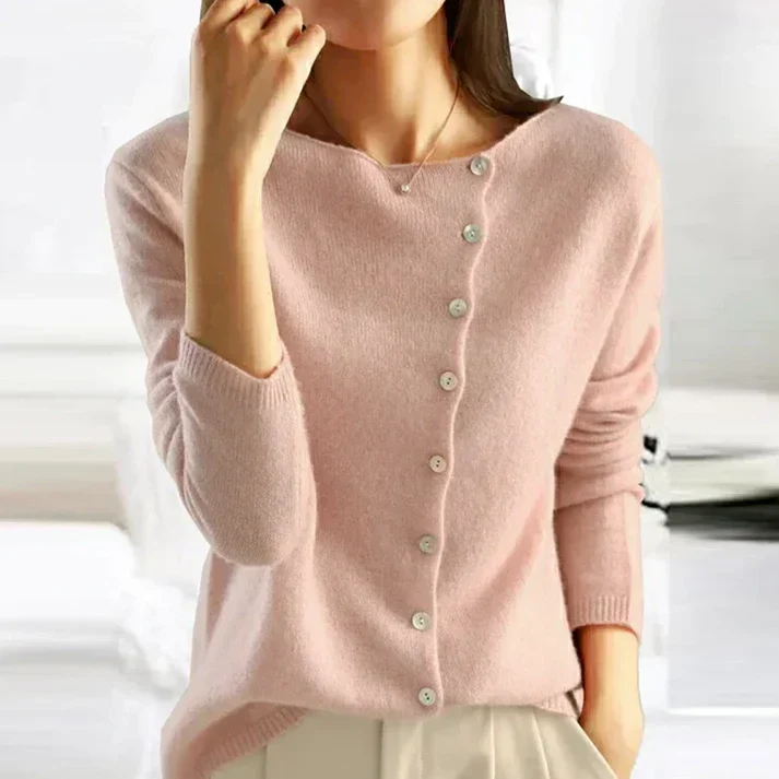 Lia | Einfacher Langärmeliger Pullover für Damen
