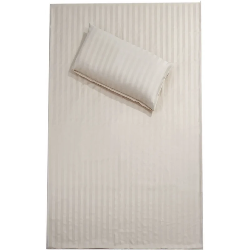 Bio Satin Bettwäsche Streifen Kissenbezug