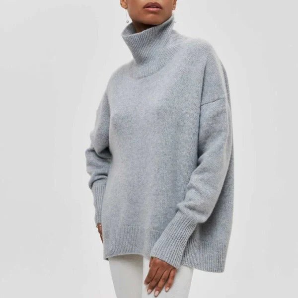 Olive | Rollkragenpullover gestrickt mit weichem Stoff