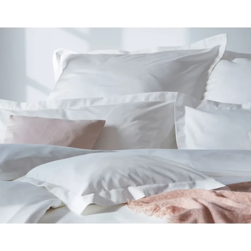 Bio Feinsatin Bettwäsche mit Stehsaum Premium Kissenbezug