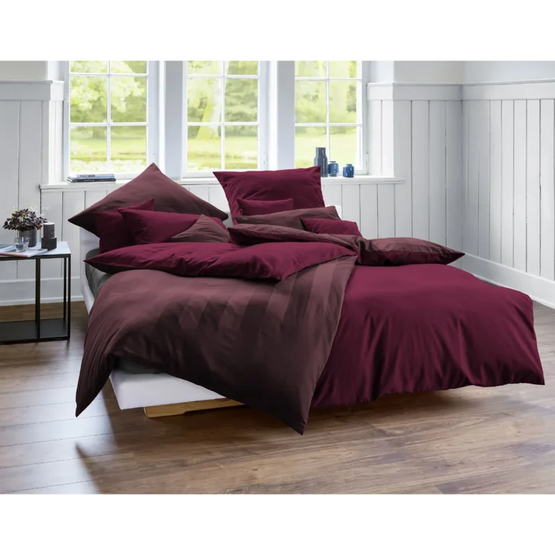 Bio Edel-Biber/Satin Wendebettwäsche Tandem Kissenbezug