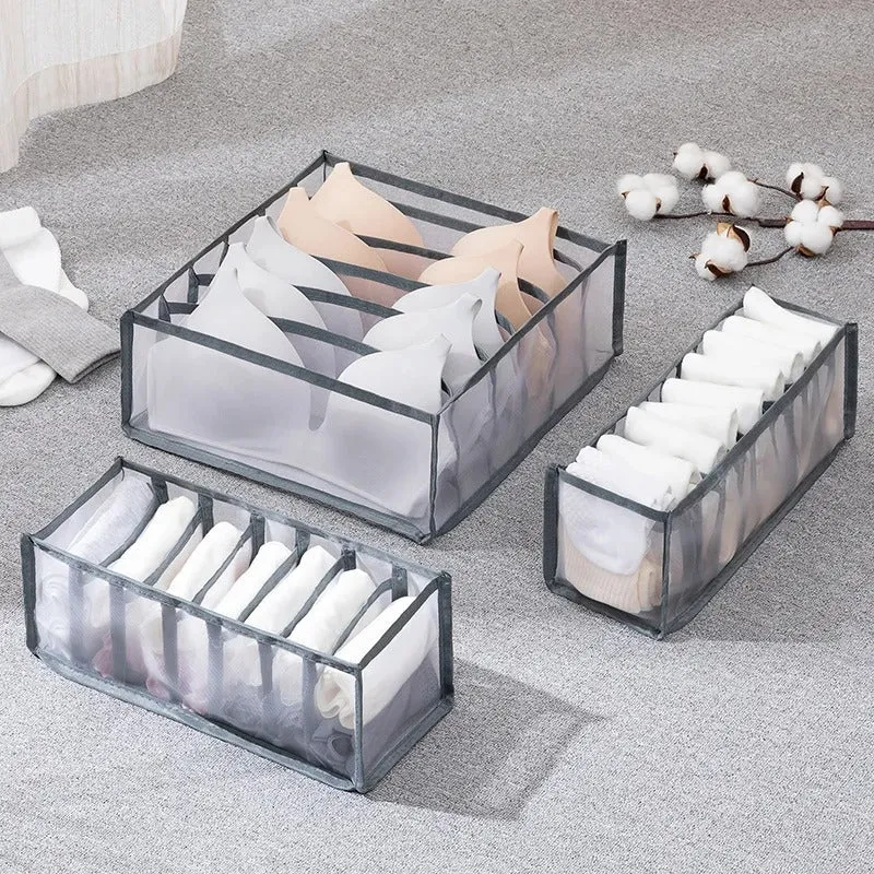 Kleiderschrank-Organizer Set S, M & L | Faltbare Schubladen-Organizer für Kleidung | Platzsparende Kleideraufbewahrung