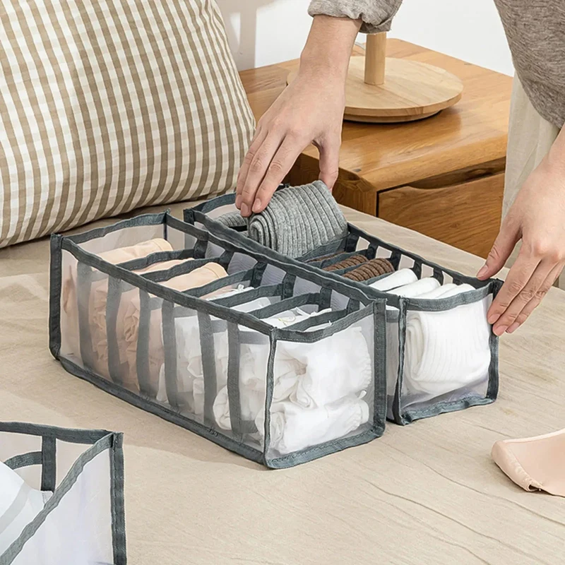 Kleiderschrank-Organizer Set S, M & L | Faltbare Schubladen-Organizer für Kleidung | Platzsparende Kleideraufbewahrung
