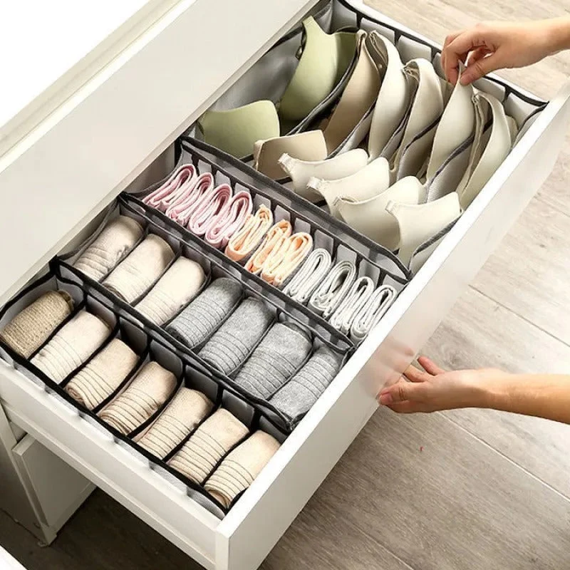 Kleiderschrank-Organizer Set S, M & L | Faltbare Schubladen-Organizer für Kleidung | Platzsparende Kleideraufbewahrung
