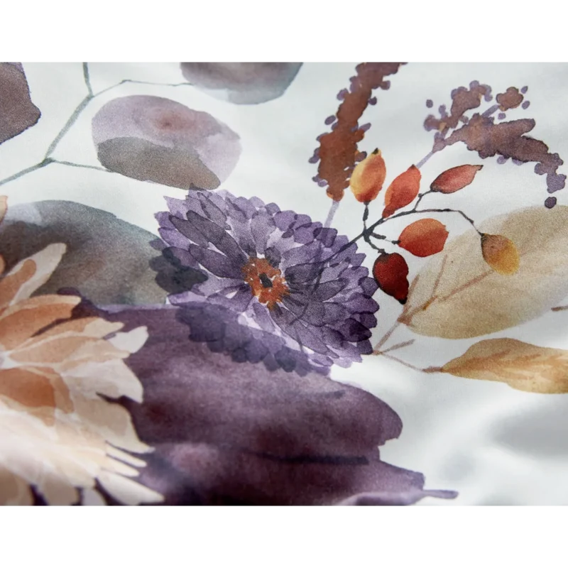 Bio Satin Bettwäsche Herbstblumen Kissenbezug
