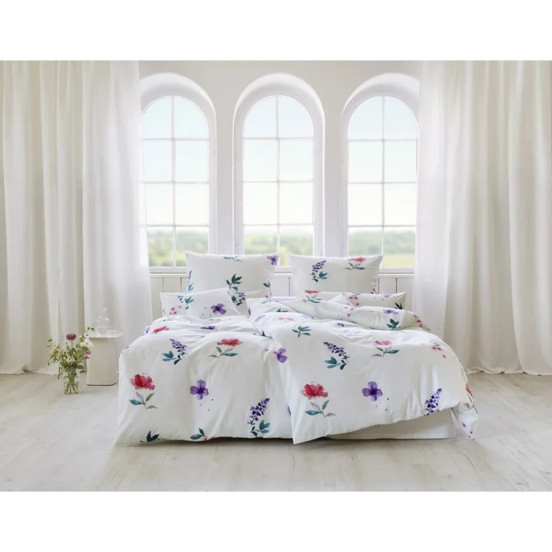 Bio Satin Bettwäsche Blumenwiese Garnitur