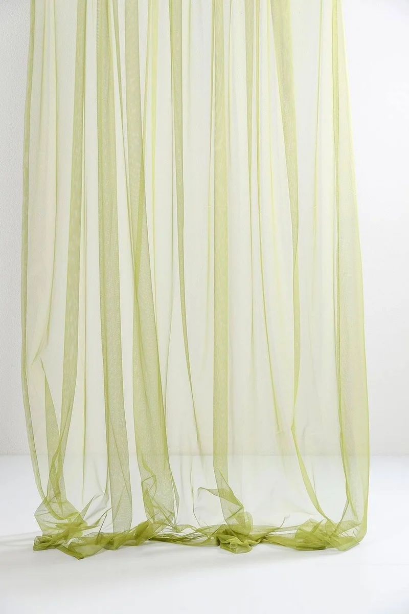 Sheer Tulle Curtains in Yellow Color