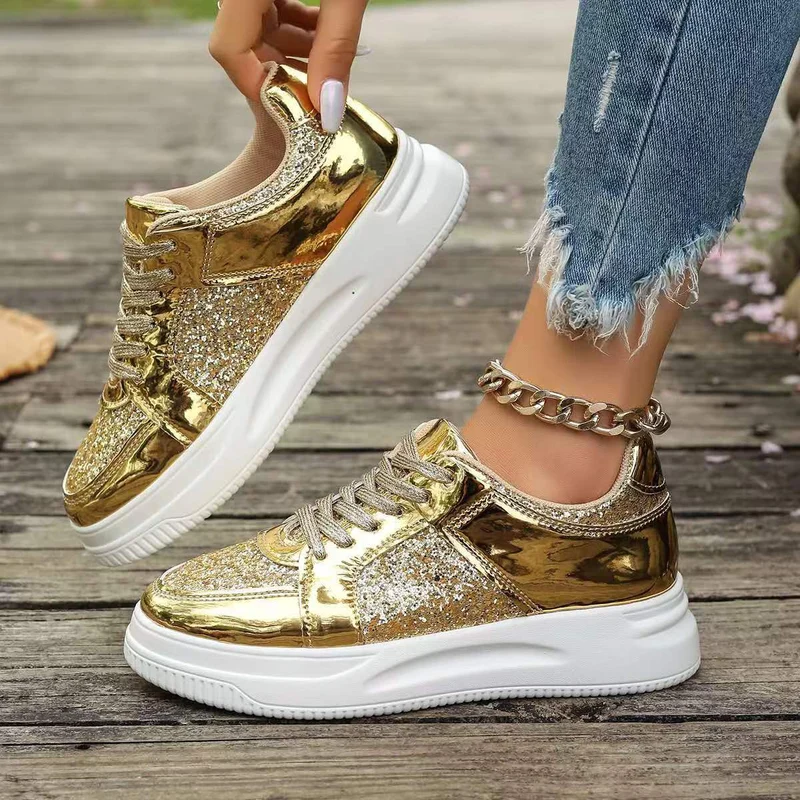 GlamStep™ – Elegante Damen Sneaker mit funkelnden Pailletten