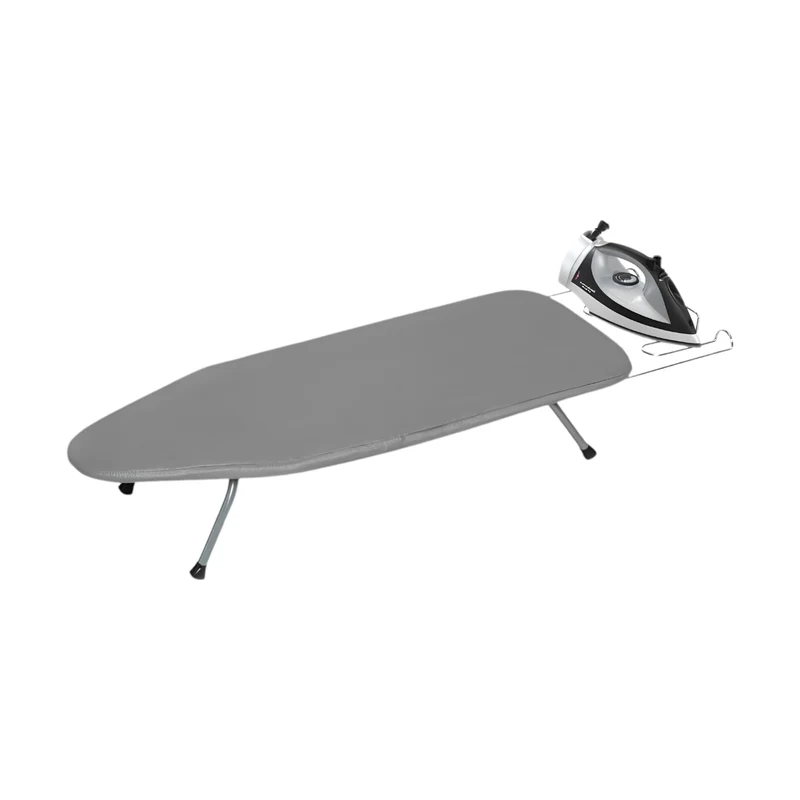 Faltbares Tischbügelbrett 81×30 cm | Kompakt & Reisegeeignet | Mit Metall-Bügeleisenablage & Antirutsch-Füßen