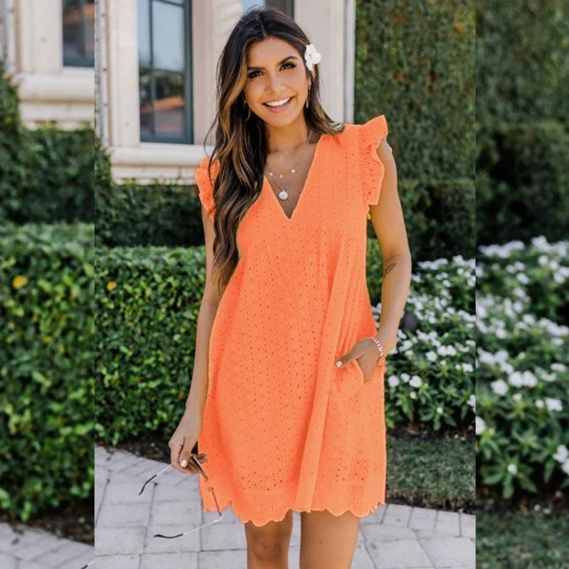 Sommerkleid | 2-in-1 Kleid mit integrierten Shorts, praktischen Taschen und atmungsaktiver Baumwolle