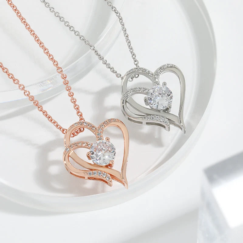 Diamanten Liebes Herz Halskette