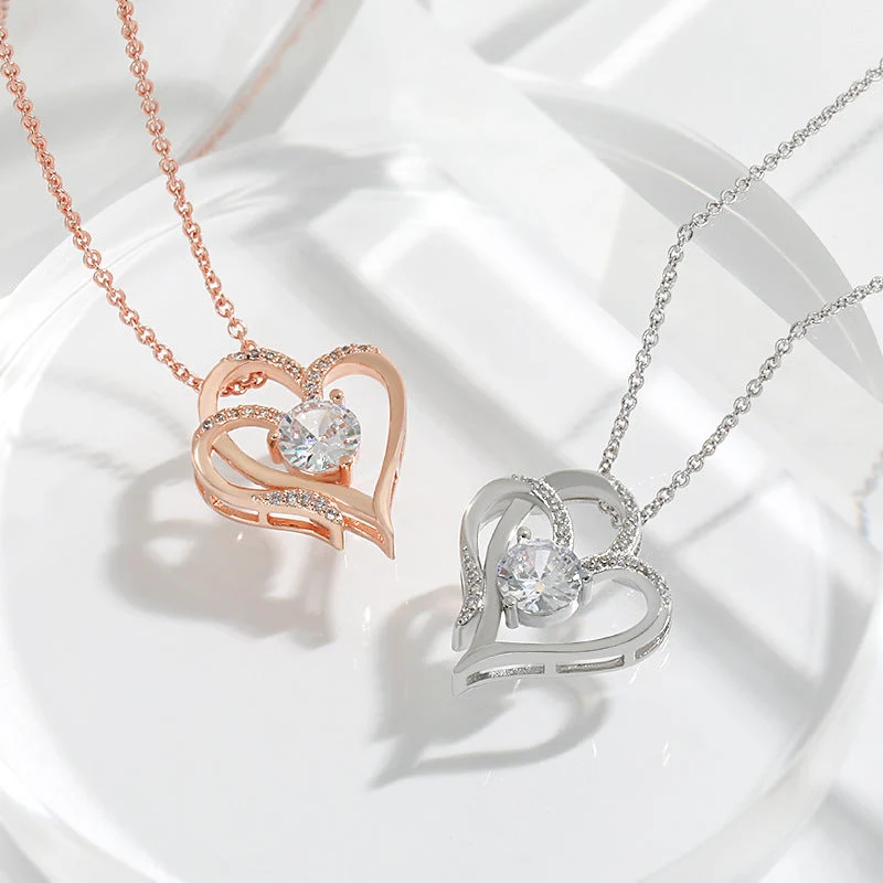 Diamanten Liebes Herz Halskette