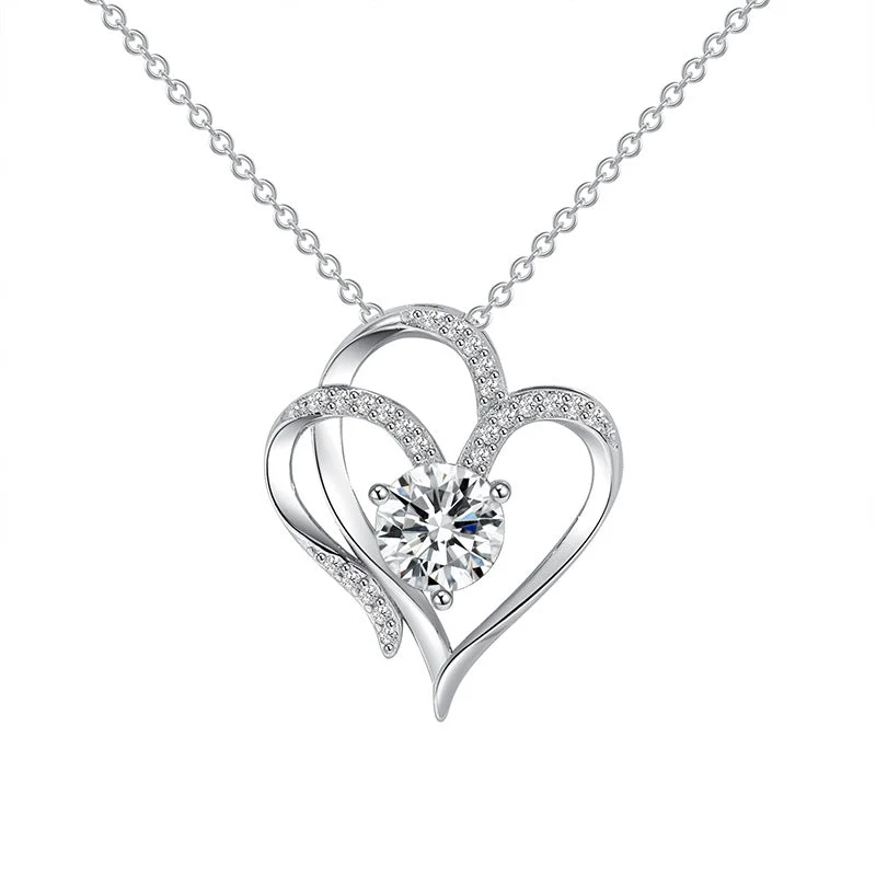 Diamanten Liebes Herz Halskette