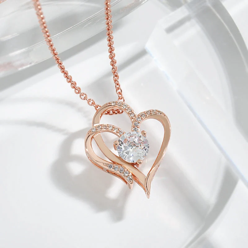 Diamanten Liebes Herz Halskette