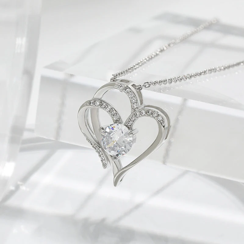 Diamanten Liebes Herz Halskette