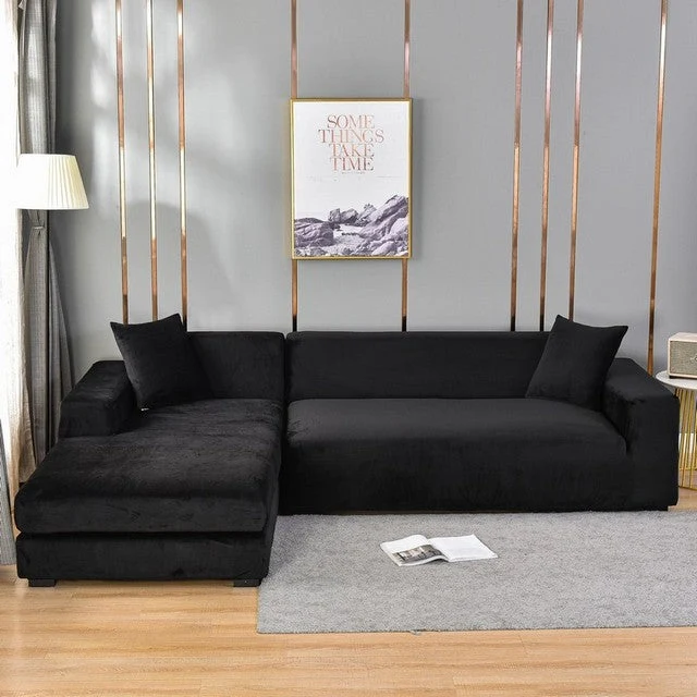 SofaRüstung™ Elastischer Sofabezug aus Samt
