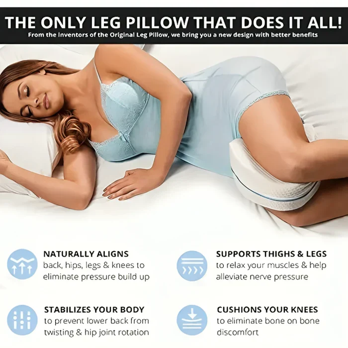 Orthopädisches Beinkissen | Ergonomisches Seitenschläferkissen | Memory Foam | Druckentlastend & Waschbarer Bezug