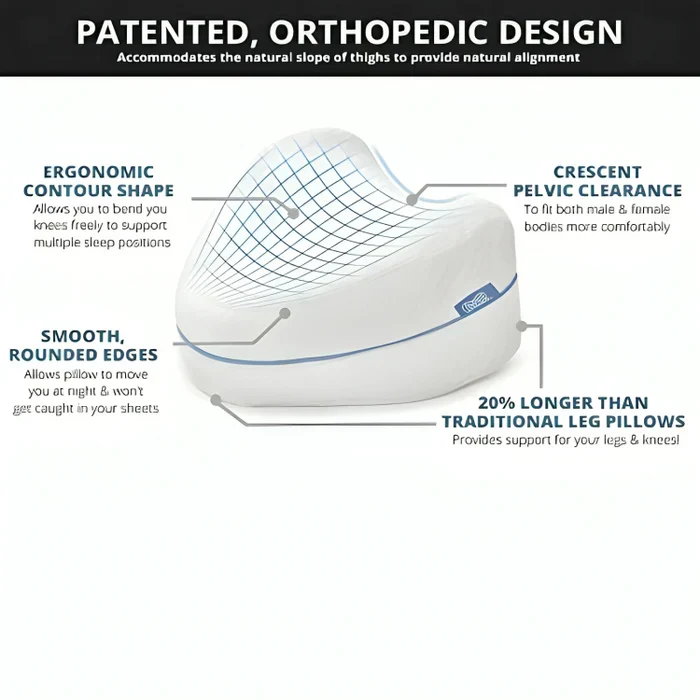 Orthopädisches Beinkissen | Ergonomisches Seitenschläferkissen | Memory Foam | Druckentlastend & Waschbarer Bezug